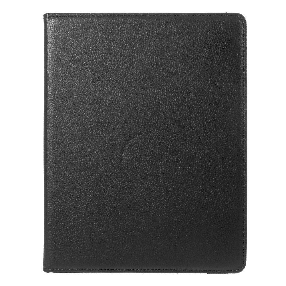 EIDERWOOD iPad 4 / 3 / 2 Kunstlæder Flip Cover m. Elastik & Roterbar Funktion - Sort