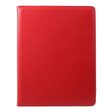 EIDERWOOD iPad 4 / 3 / 2 Kunstlæder Flip Cover m. Elastik & Roterbar Funktion - Rød