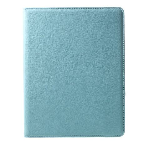 EIDERWOOD iPad 4 / 3 / 2 Kunstlæder Flip Cover m. Elastik & Roterbar Funktion - Lyseblå