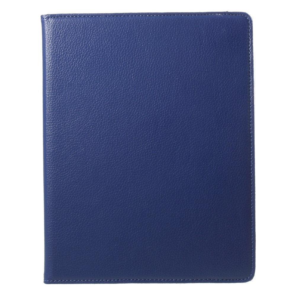 EIDERWOOD iPad 4 / 3 / 2 Kunstlæder Flip Cover m. Elastik & Roterbar Funktion - Blå