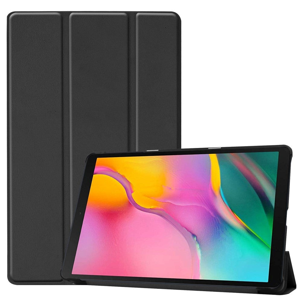 Samsung Galaxy Tab A 10.1" (2019) Foldbart Læder Cover m. Ståfunktion - Sort