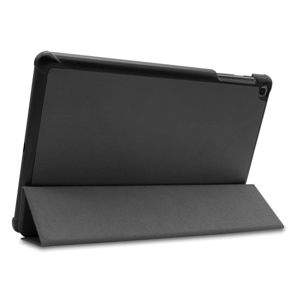 Samsung Galaxy Tab A 10.1" (2019) Foldbart Læder Cover m. Ståfunktion - Sort