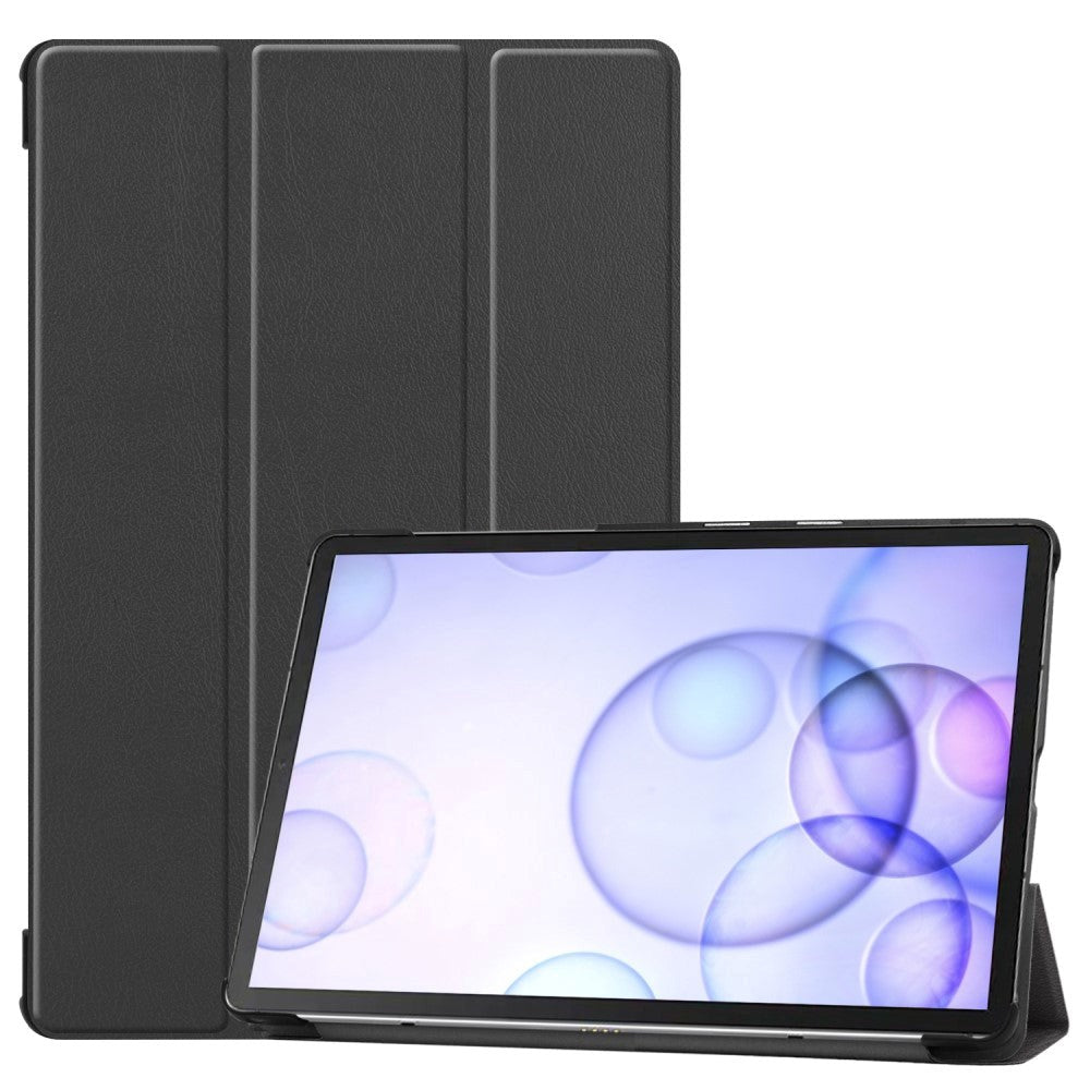 Samsung Galaxy Tab S6 Cover m. Ståfunktion & Vågeblus - Sort