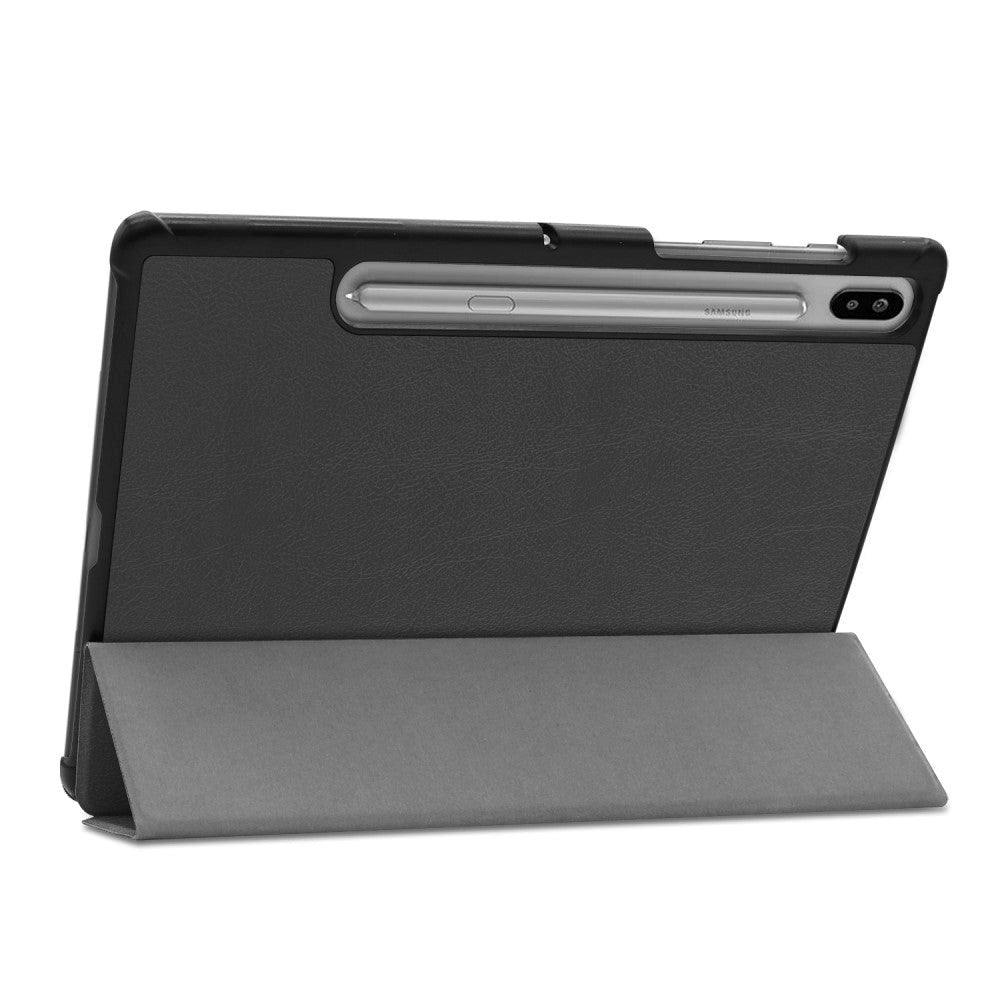 Samsung Galaxy Tab S6 Cover m. Ståfunktion & Vågeblus - Sort