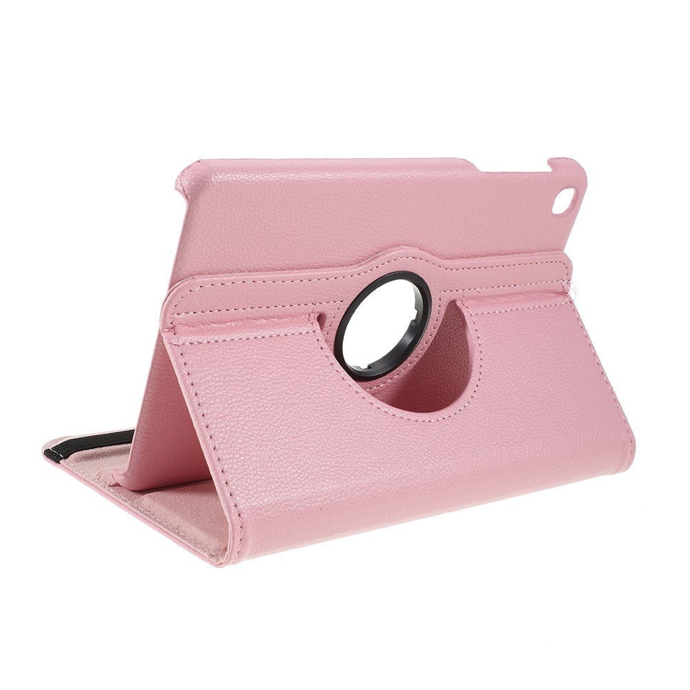Samsung Galaxy Tab A 8.4 (2020) Litchi Læder Cover m. 360 Graders Ståfunktion - Lyserød