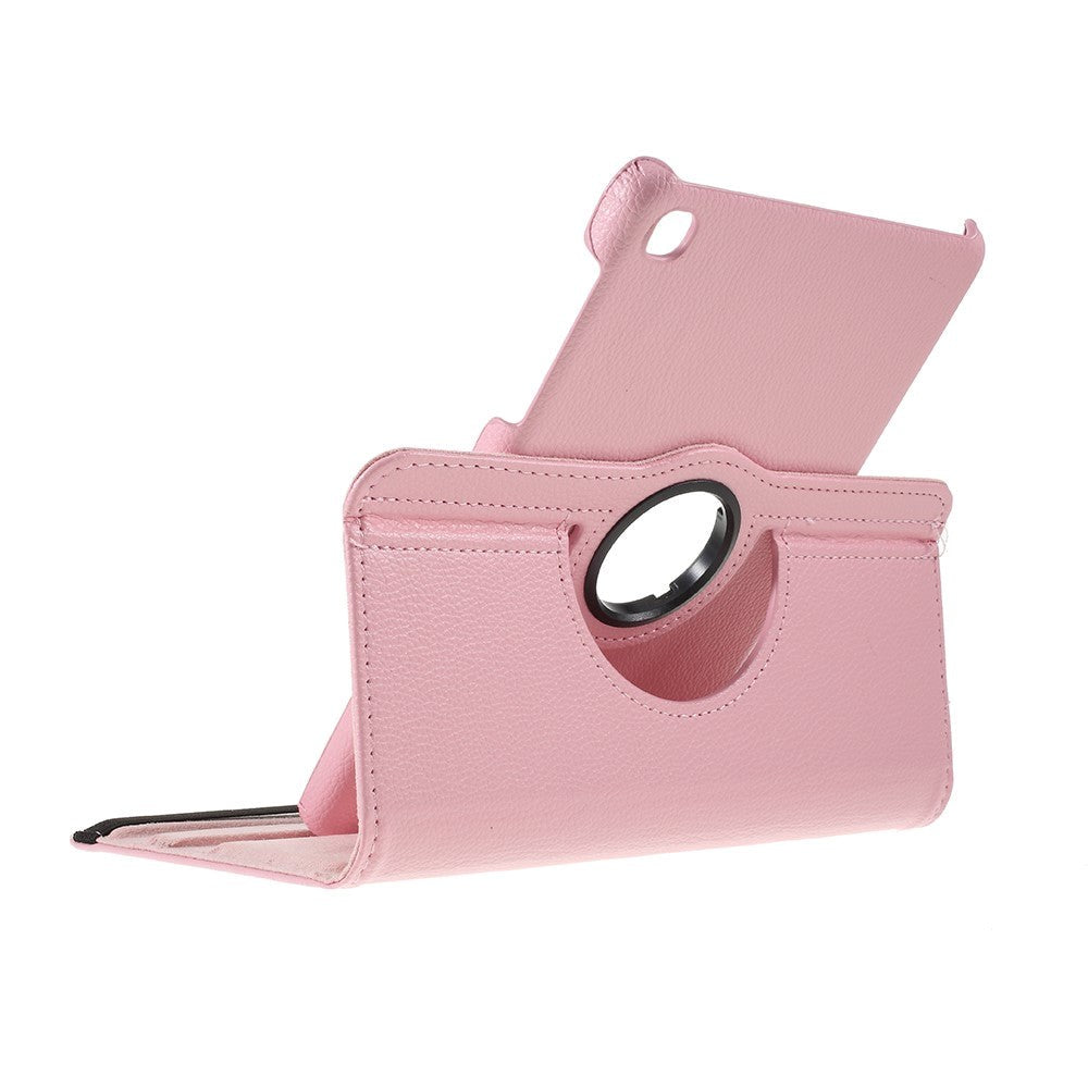 Samsung Galaxy Tab A 8.4 (2020) Litchi Læder Cover m. 360 Graders Ståfunktion - Lyserød