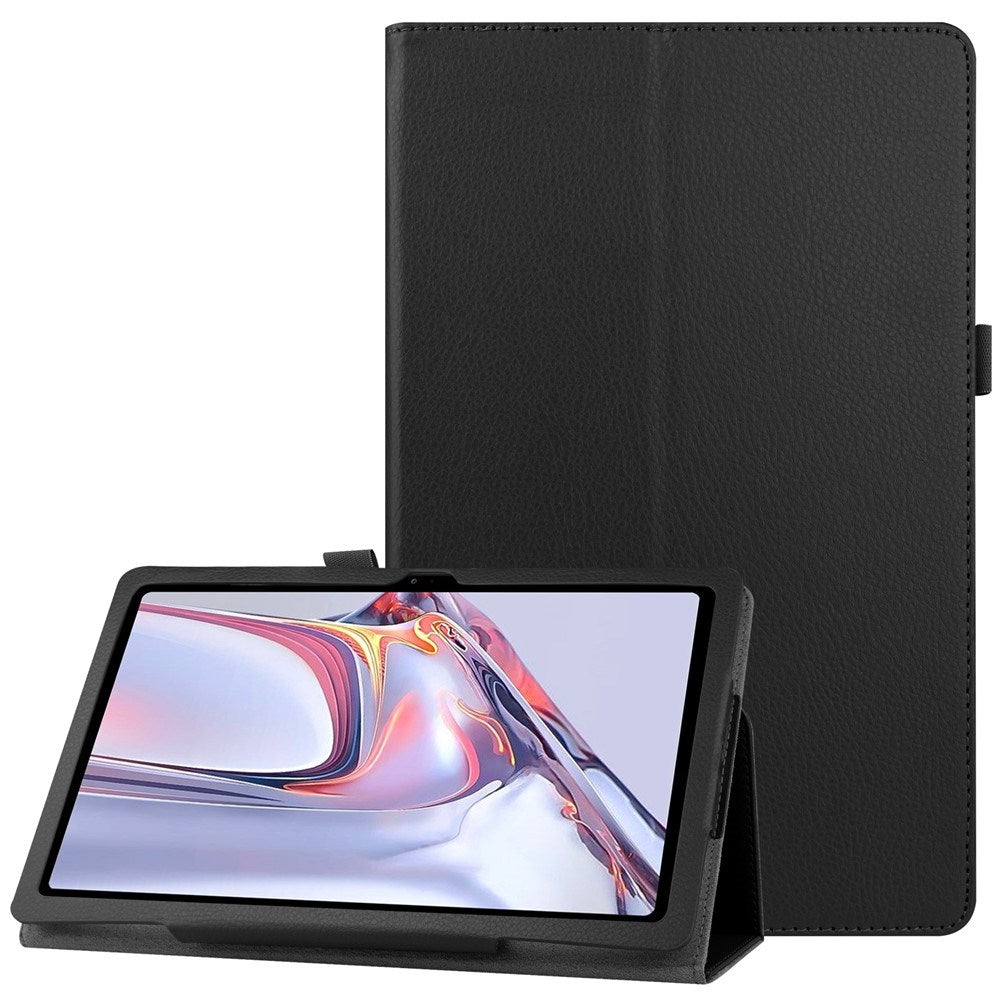 Samsung Galaxy Tab A7 10.4" (2022 / 2020) EIDERWOOD Litchi Tablet Cover m. Ståfunktion - Sort