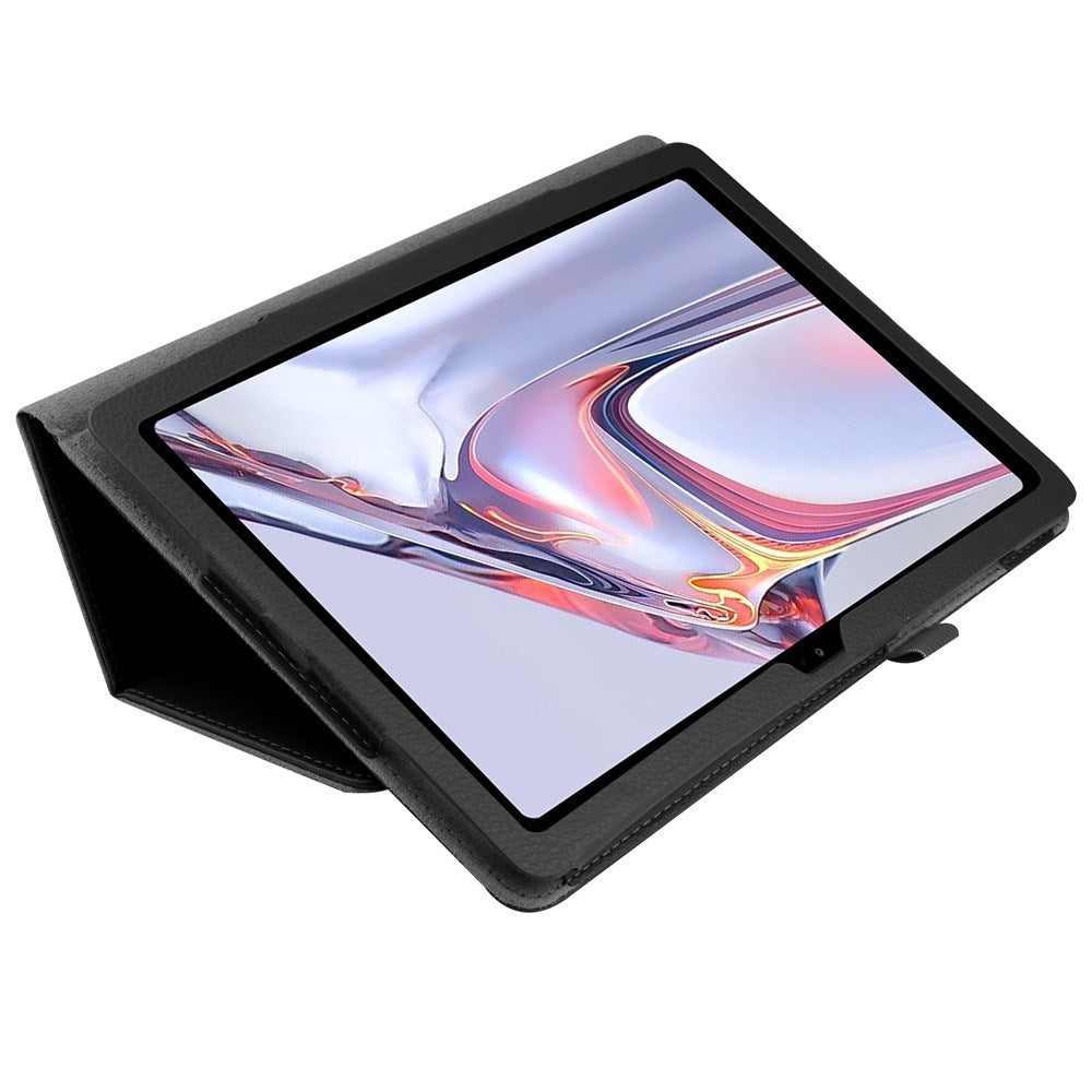 Samsung Galaxy Tab A7 10.4" (2022 / 2020) EIDERWOOD Litchi Tablet Cover m. Ståfunktion - Sort