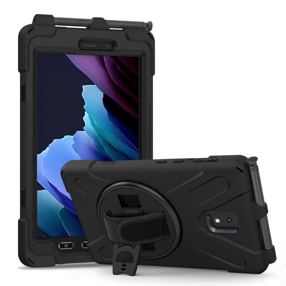 Samsung Galaxy Tab Active 3 8" Håndværker Cover m. Håndholder & Kickstand - Sort