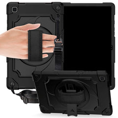 Samsung Galaxy Tab A7 10.4" (2022 - 2020) Håndværker Cover m. Håndholder & Skulderstrop - Sort