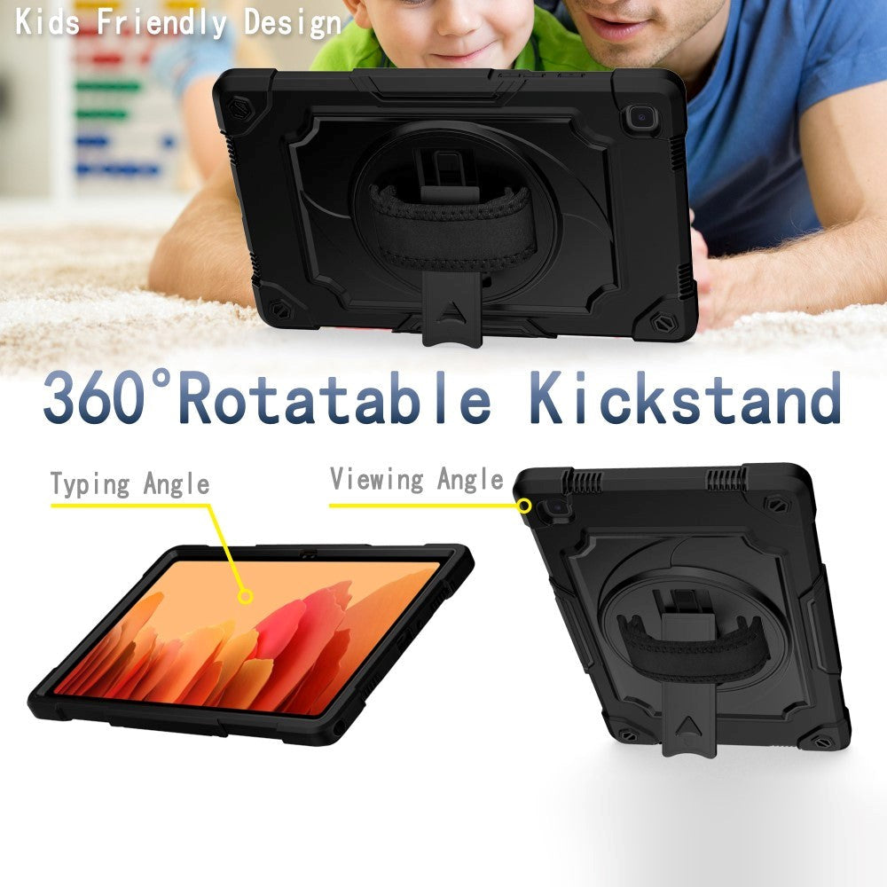Samsung Galaxy Tab A7 10.4" (2022 - 2020) Håndværker Cover m. Håndholder & Skulderstrop - Sort