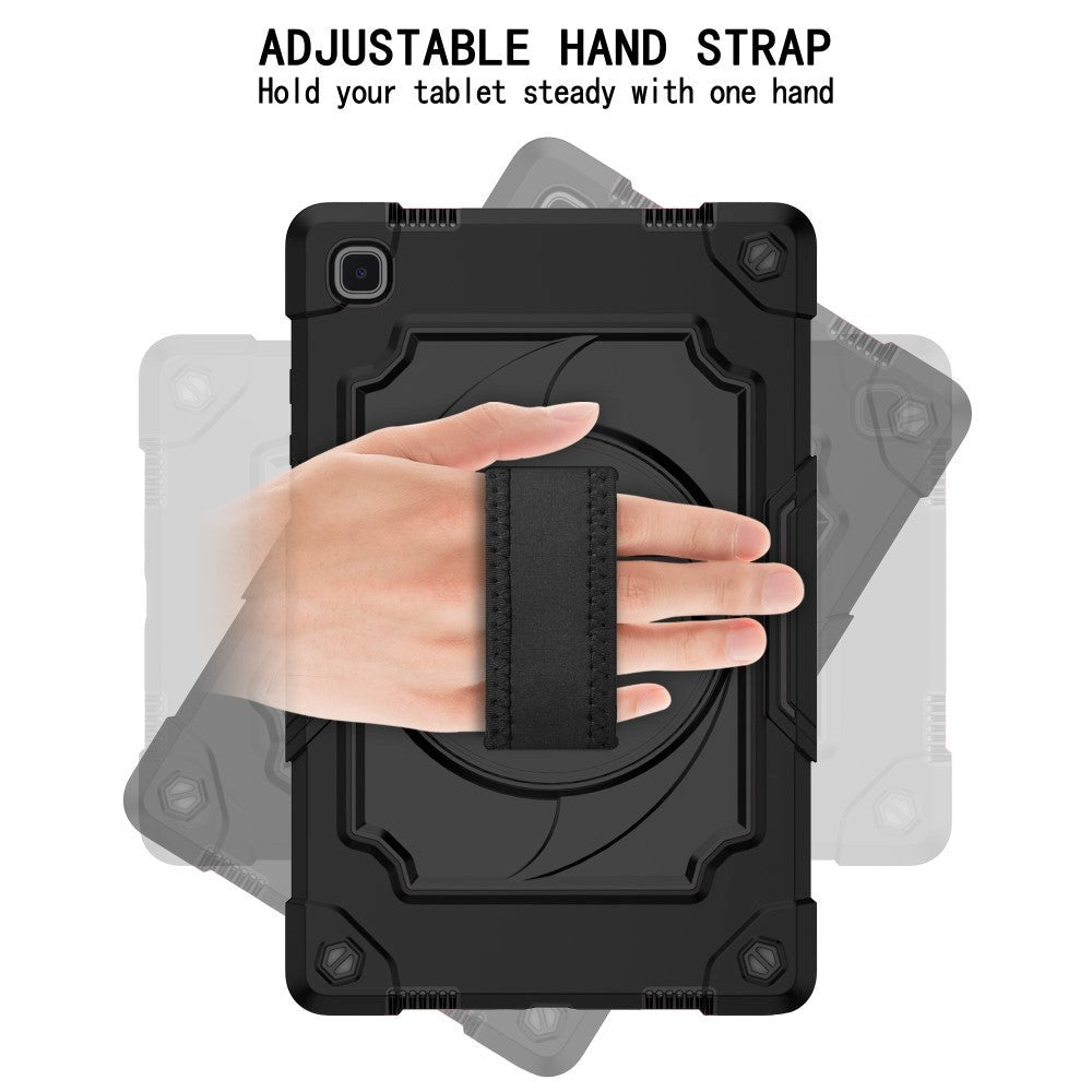 Samsung Galaxy Tab A7 10.4" (2022 - 2020) Håndværker Cover m. Håndholder & Skulderstrop - Sort