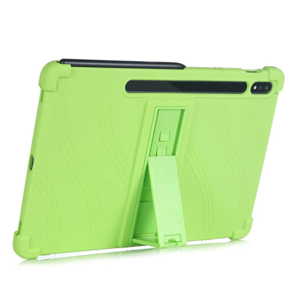 Samsung Galaxy Tab S8 Plus / S7 Plus 12.4" Silikone Cover m. Kickstand - Grøn