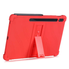 Samsung Galaxy Tab S8 Plus / S7 Plus 12.4" Silikone Cover m. Kickstand - Rød