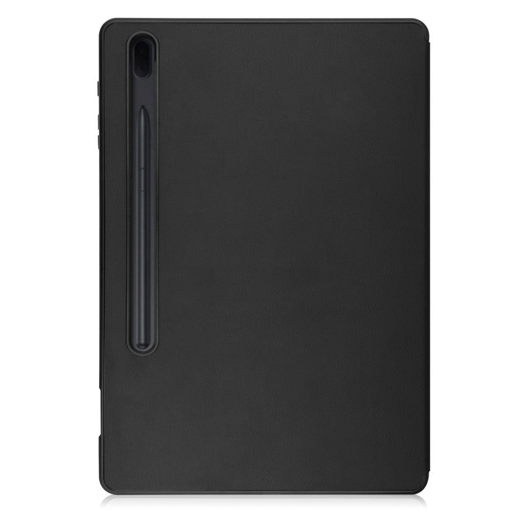 Samsung Galaxy Tab S7 FE Tri-fold Flip Cover m. Vågeblus Funktion - Sort