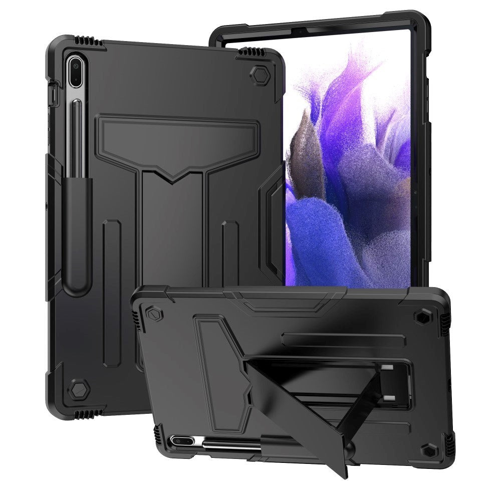 Samsung Galaxy Tab S7 FE Håndværker Cover m. Kickstand - Sort