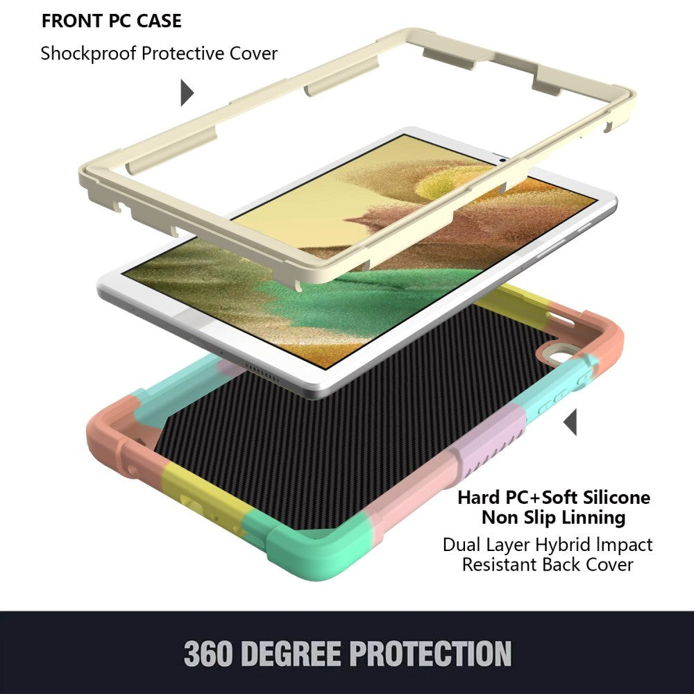 Samsung Galaxy Tab A7 Lite Børne Cover - Butterfly Kickstand Cover - Regnbue V2