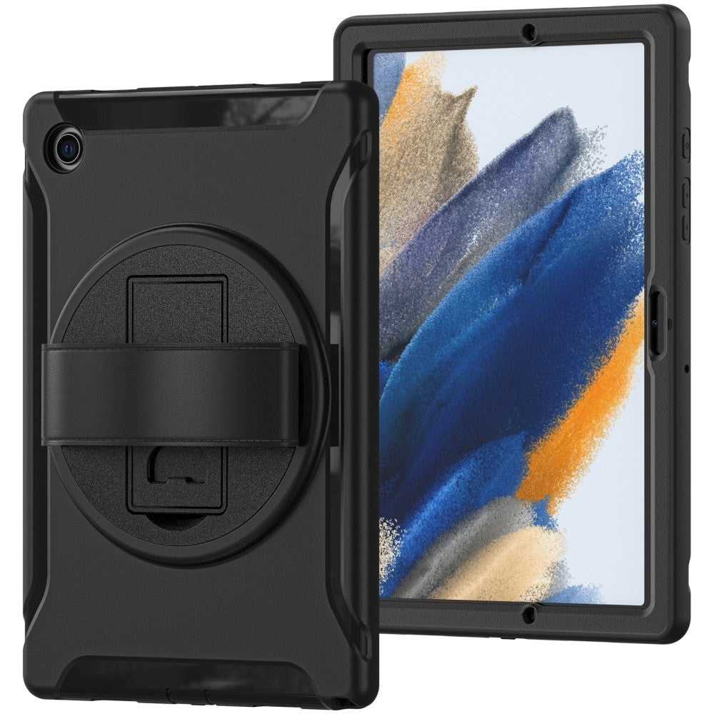 Samsung Galaxy Tab A8 10.5" (2021) Håndværker Cover m. Håndholder & Kickstand - Sort