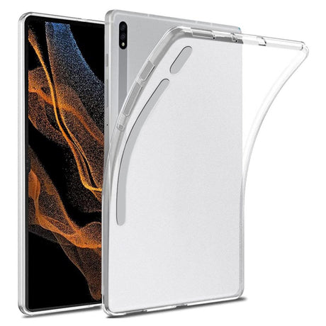 Samsung Galaxy Tab S8 Ultra Fleksibelt Bagside Cover - Mat Gennemsigtig