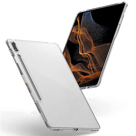 Samsung Galaxy Tab S8 Ultra Fleksibelt Bagside Cover - Mat Gennemsigtig