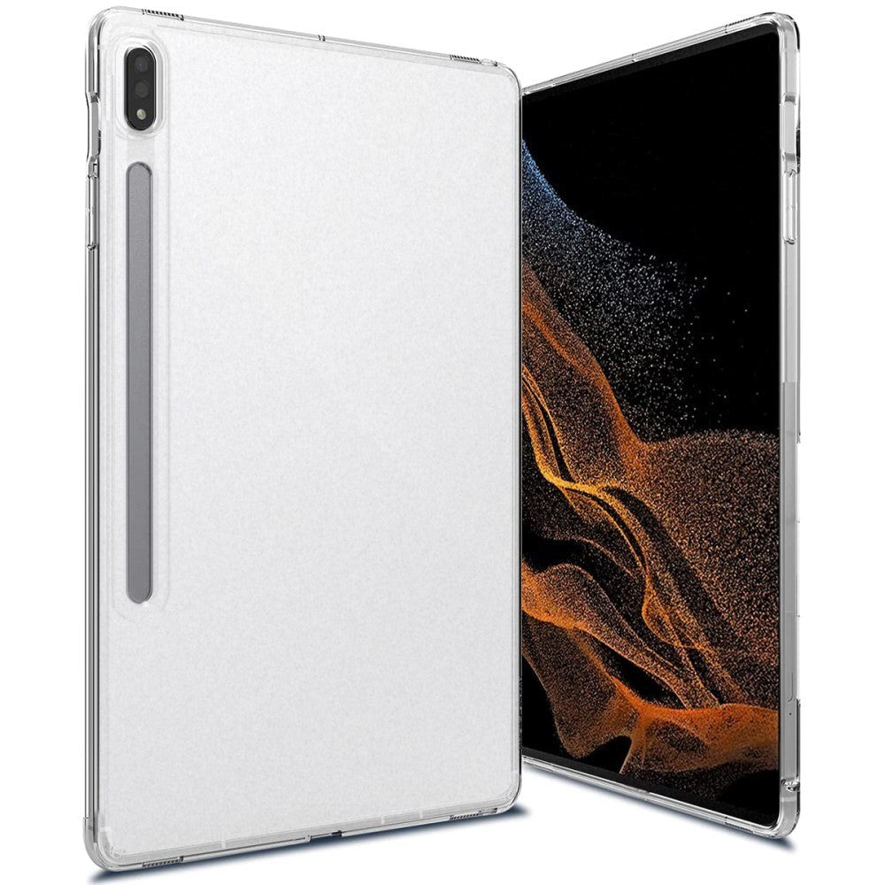 Samsung Galaxy Tab S8 Ultra Fleksibelt Bagside Cover - Mat Gennemsigtig