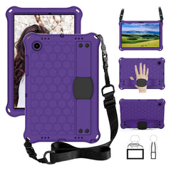 Samsung Galaxy Tab A8 10.5" (2021) Børnecover m. Skulderstrop - Bikube Mønster - Lilla