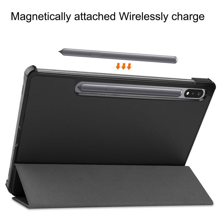 EIDERWOOD Samsung Galaxy Tab S8 Kunstlæder Trifold Flip Cover - Sort