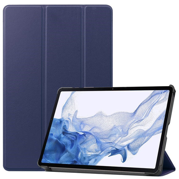 EIDERWOOD Samsung Galaxy Tab S8 Kunstlæder Trifold Flip Cover - Blå