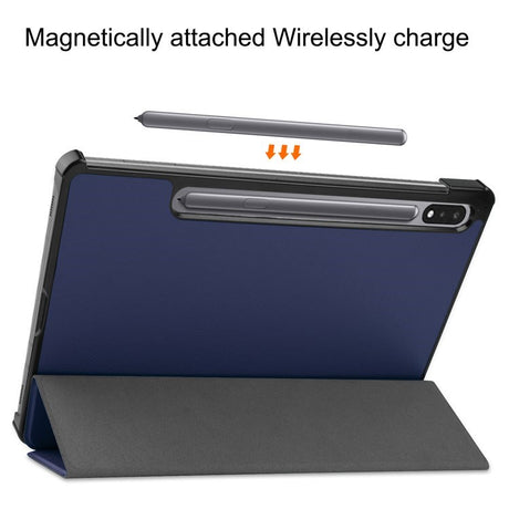 EIDERWOOD Samsung Galaxy Tab S8 Kunstlæder Trifold Flip Cover - Blå