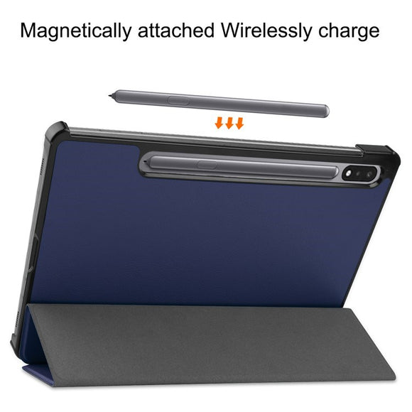 EIDERWOOD Samsung Galaxy Tab S8 Kunstlæder Trifold Flip Cover - Blå