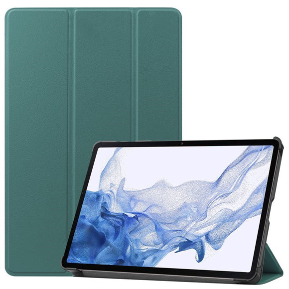 EIDERWOOD Samsung Galaxy Tab S8 Kunstlæder Trifold Flip Cover - Grøn