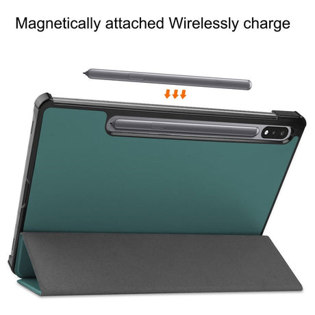EIDERWOOD Samsung Galaxy Tab S8 Kunstlæder Trifold Flip Cover - Grøn