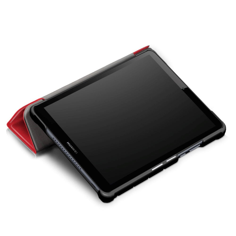 Huawei MediaPad M5 Lite 8 Tri-Fold Læder Cover Rød