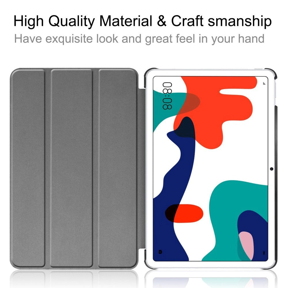 Huawei MatePad 10.4 Tri-Fold Læder Cover V2 - Sort
