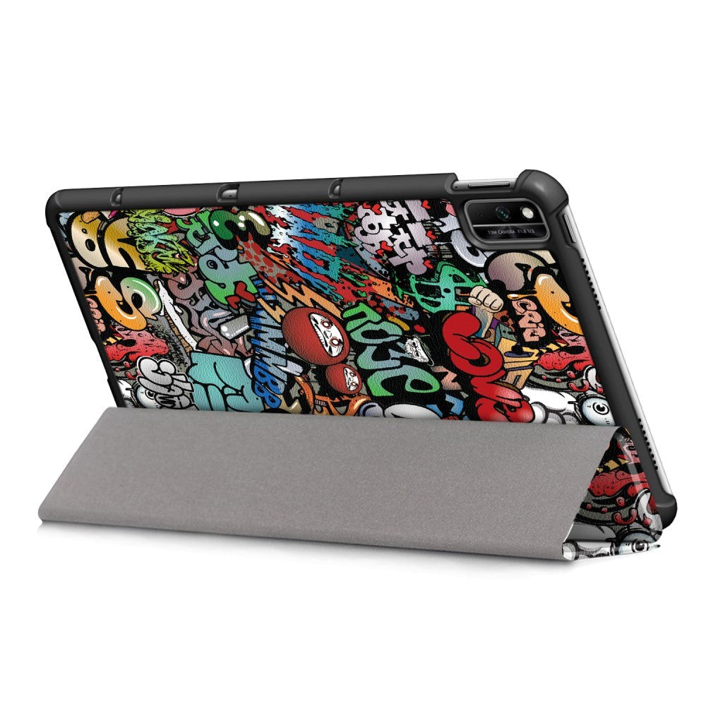 Huawei MatePad 10.4" Læder Cover - Cartoon Graffiti
