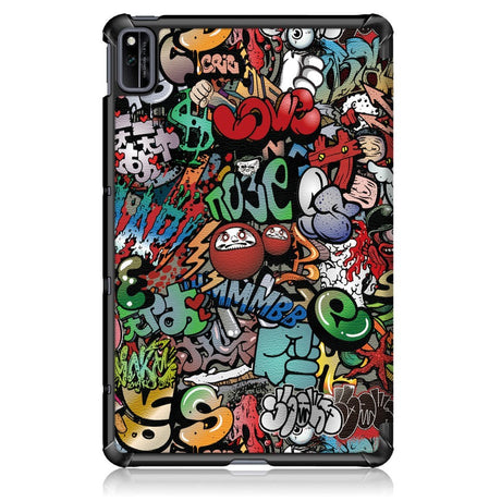 Huawei MatePad 10.4" Læder Cover - Cartoon Graffiti