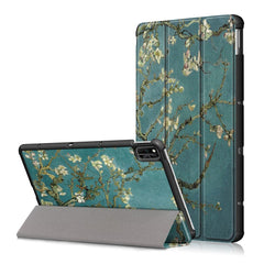 Huawei MatePad 10.4" Læder Cover - Hvide Blomster