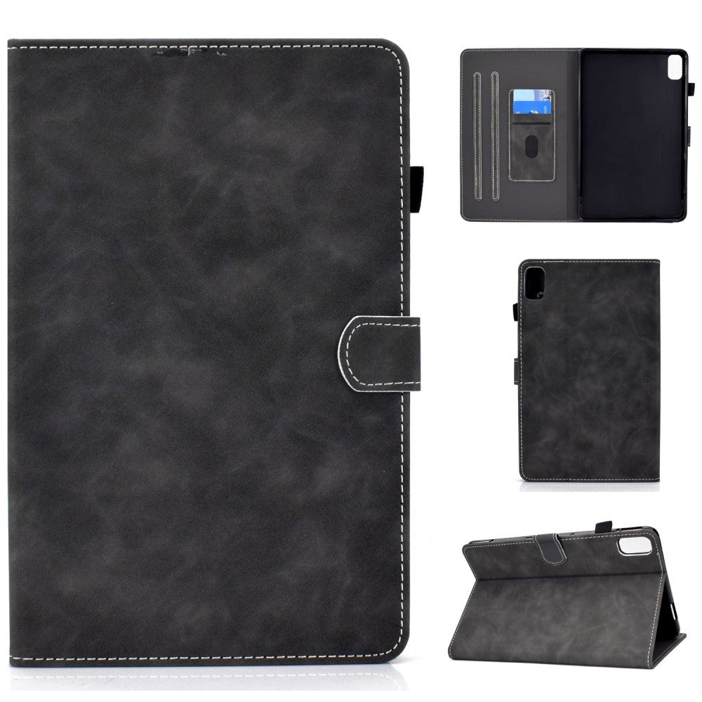 Huawei MatePad 10.4" Blødt Læder Cover m. Ståfunktion & Kortholder - Sort