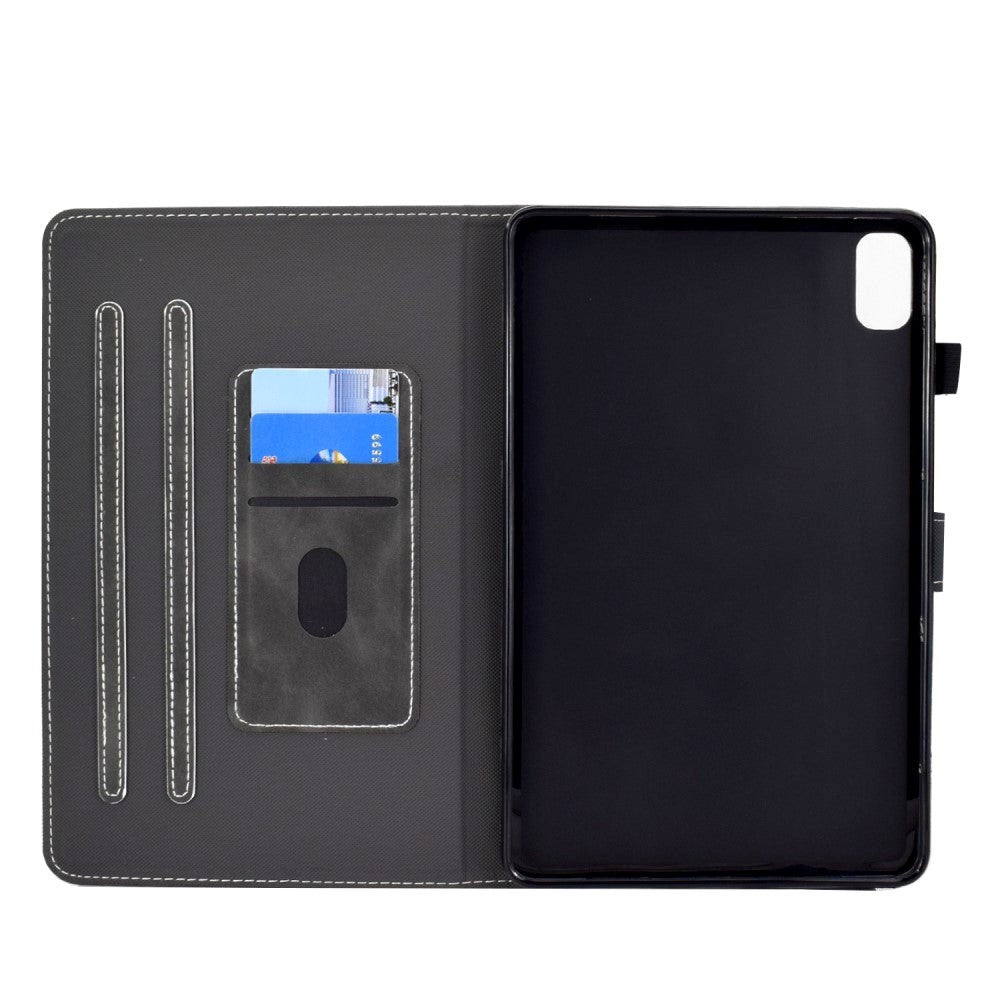 Huawei MatePad 10.4" Blødt Læder Cover m. Ståfunktion & Kortholder - Sort