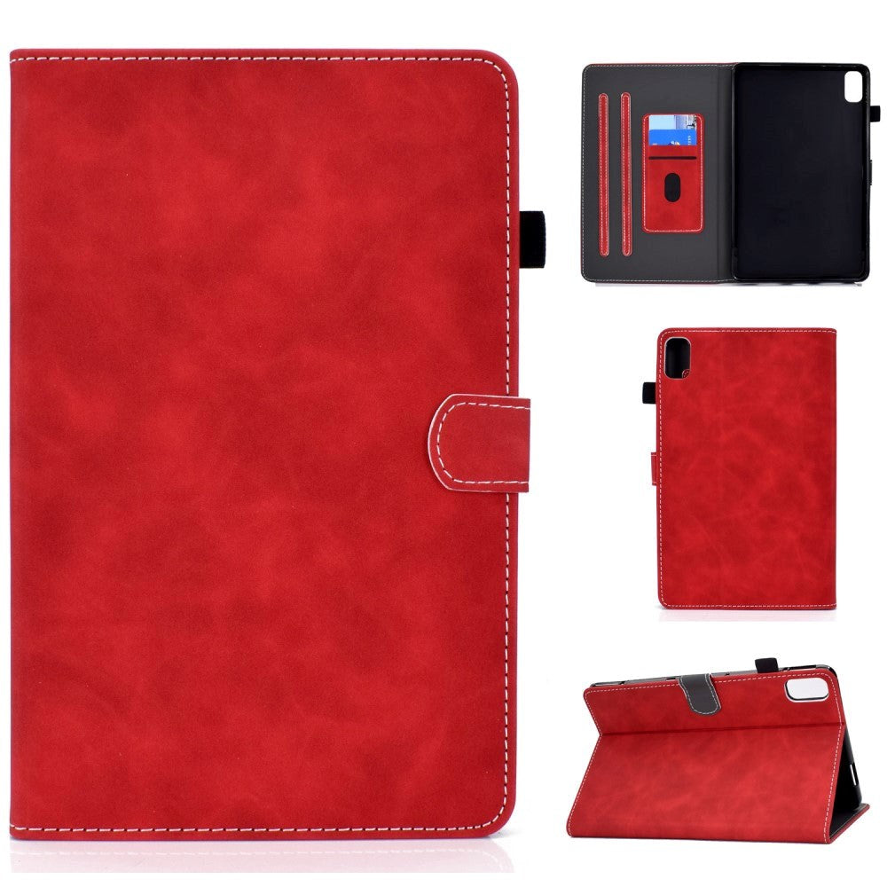 Huawei MatePad 10.4" Blødt Læder Cover m. Ståfunktion & Kortholder - Rød