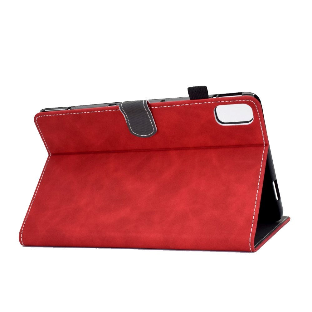 Huawei MatePad 10.4" Blødt Læder Cover m. Ståfunktion & Kortholder - Rød