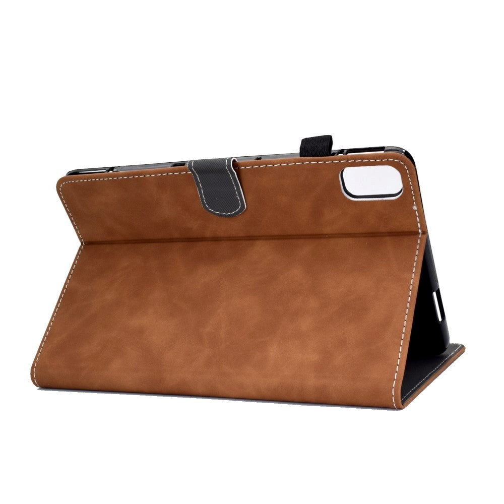 Huawei MatePad 10.4" Blødt Læder Cover m. Ståfunktion & Kortholder - Brun
