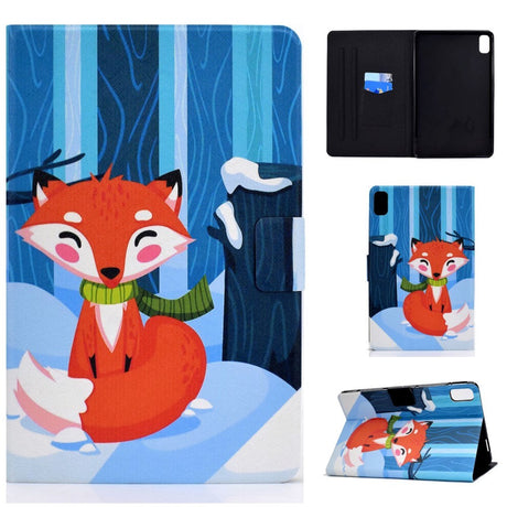 Huawei MatePad 10.4" Cover m. Ståfunktion & Kortholder - Ræv I Sne