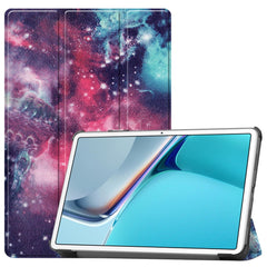 Huawei MatePad 11 Tri-fold Flip Cover m. Vågeblus Funktion - Stjernehimmel