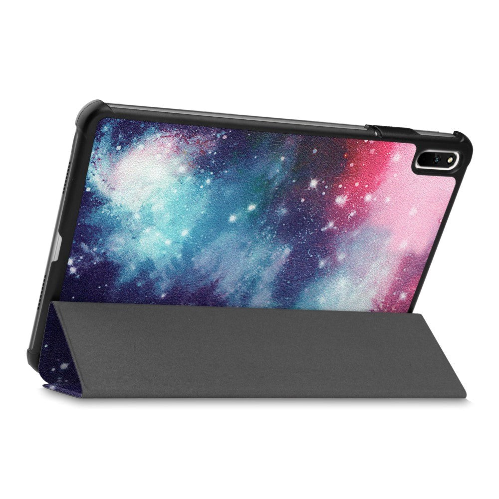Huawei MatePad 11 Tri-fold Flip Cover m. Vågeblus Funktion - Stjernehimmel