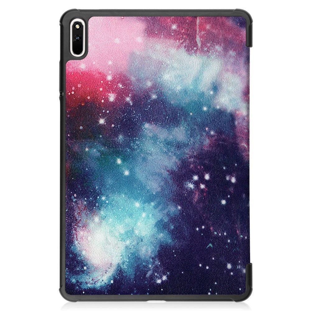 Huawei MatePad 11 Tri-fold Flip Cover m. Vågeblus Funktion - Stjernehimmel