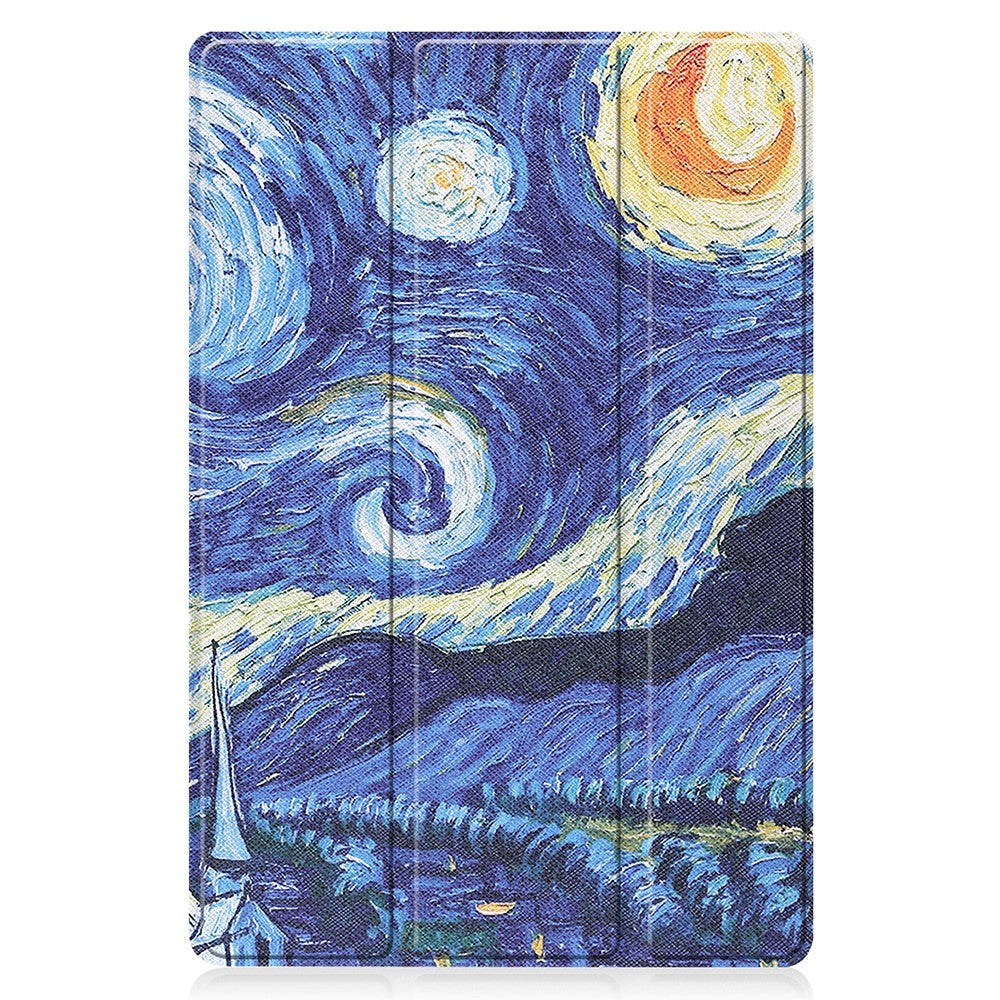 Huawei MatePad 11 Tri-fold Flip Cover m. Vågeblus Funktion - Oliemaleri