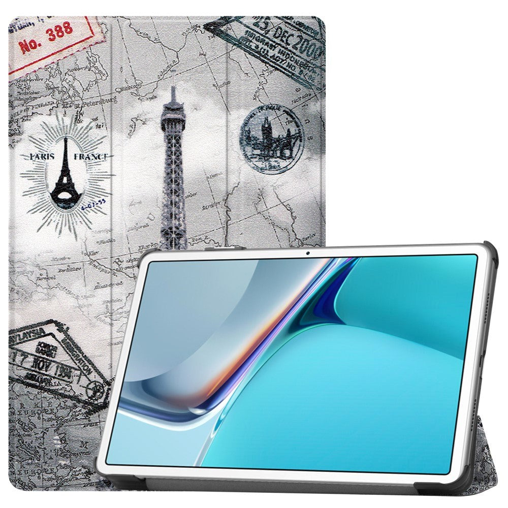 Huawei MatePad 11 Tri-fold Flip Cover m. Vågeblus Funktion - Eiffeltårnet