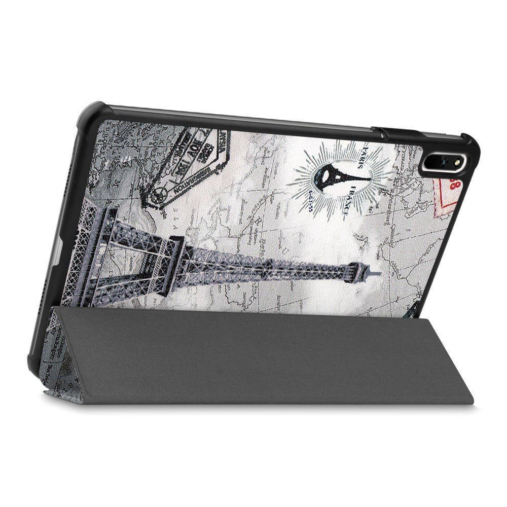 Huawei MatePad 11 Tri-fold Flip Cover m. Vågeblus Funktion - Eiffeltårnet