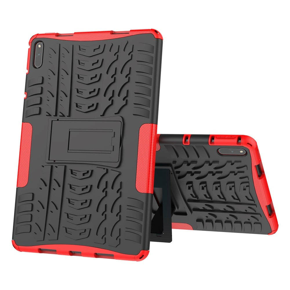 Huawei MatePad 11 Håndværker Cover m. Dæk Design & Ståfunktion - Sort & Rød